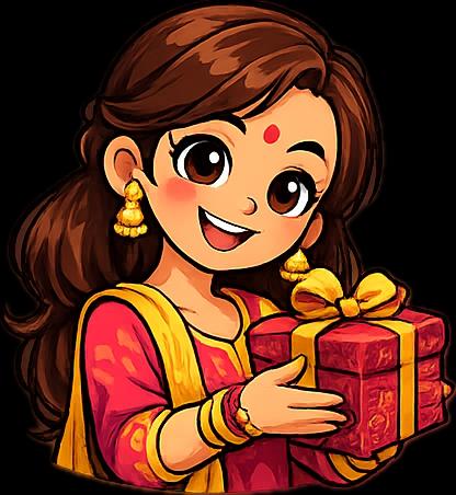 Sister with gift